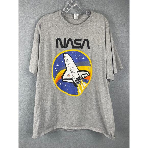 NASA T Shirt‎ Men's Size 2XL Gray Space Shuttle Image - Picture 1 of 6
